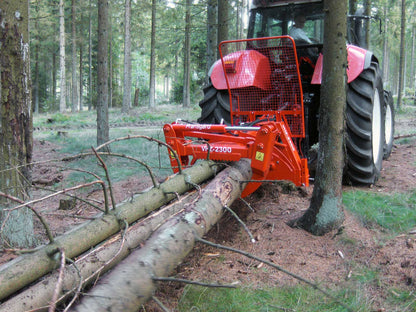 Fransgard 3-Point Hydraulic Forestry Grapple w/ PTO Winch | Model VHZ-2300 | Width 90" | 50-100 HP | For Tractors