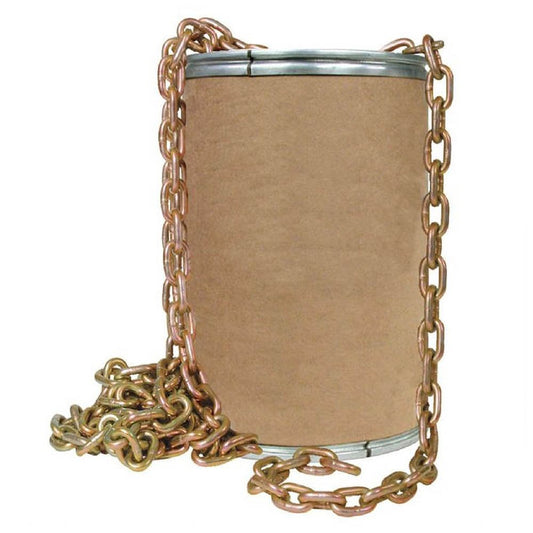 Cargo Equipment Corp G70 Chain Transport Barrel | Model 10038-200 | Size 3/8" x 200' | Break Strength 19,800 lb. | Capacity 6,600 lb. | For Load Securement & Industrial Hauling