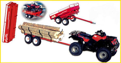 Machinerie AM Inc | Model 1003 Series ATV Tandem Trailer With Removable Box | Loading Surface 84” x 49”