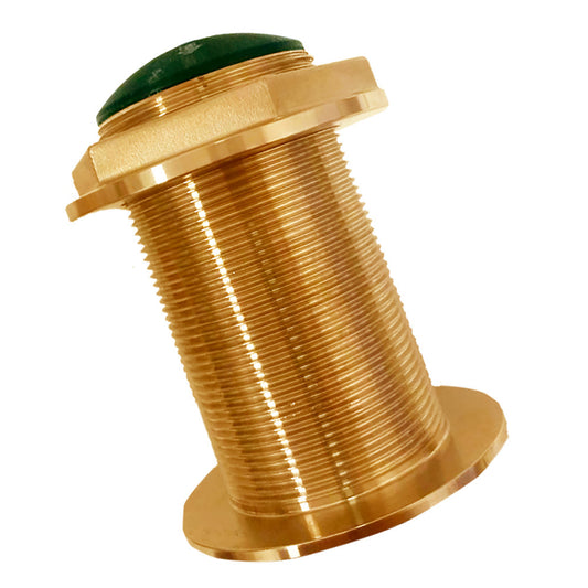 SI-TEX Bronze Low-Profile Thru-Hull Medium-Frequency CHIRP Transducer - 300W, 12 Tilt, 95-155kHz [BT70MB300-12]