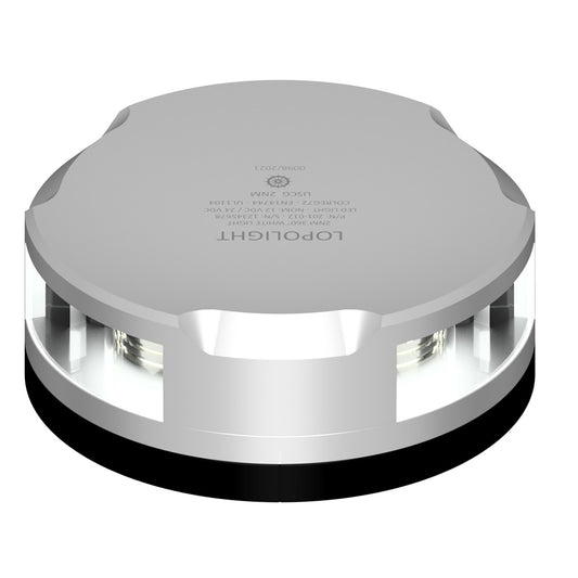 Lopolight 360-Degree Anchor Light w/Strobe - 2NM - Silver Housing w/FB Base [201-012S-FB]