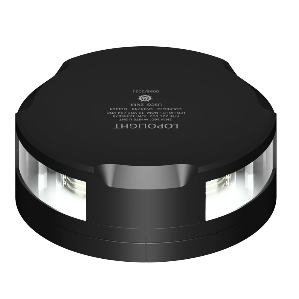 Lopolight 360-Degree Anchor Light w/Strobe - 2NM - Black Housing w/FB Base [201-012S-FB-B]