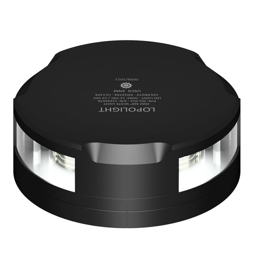 Lopolight 360-Degree Anchor Light w/Strobe - 2NM - Black Housing w/FB Base [201-012S-FB-B]
