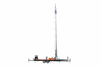 Larson Electronics MegaTower 50' Pneumatic Megatower™ - 21 Foot Trailer - Extends 22-58 Feet - (16) 480 Watt LED Lights