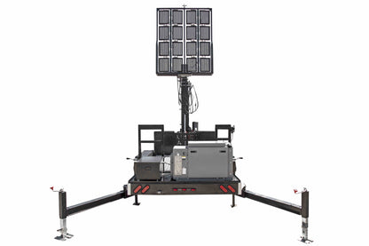 Larson Electronics 50' Pneumatic Megatower™ on 21 Foot Trailer - (16) 500 Watt LED Lights - 11KW Genset - 110 Gallons