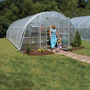 FarmTek GrowSpan Round Hobby Greenhouse | Wall Polycarbonate, Optional Natural Gas/Propane