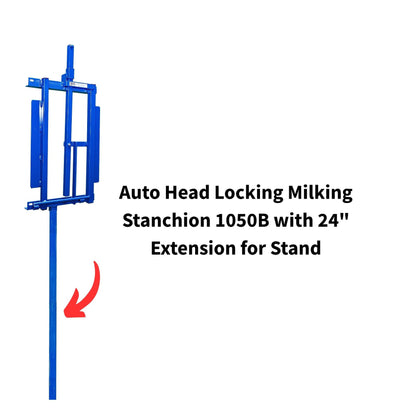 Sydell Auto Head Locking Milking Stanchion | #1050B | Extension 24" | For Sheep & Goat Milking Stand