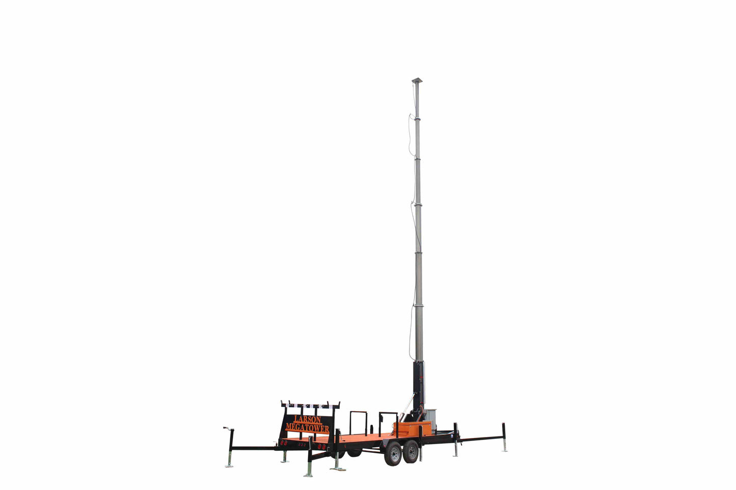 Larson Electronics MegaTower 50' Pneumatic Megatower™ - 21 Foot Trailer -Extends 13-49 Feet -Mount Lights and Equipment