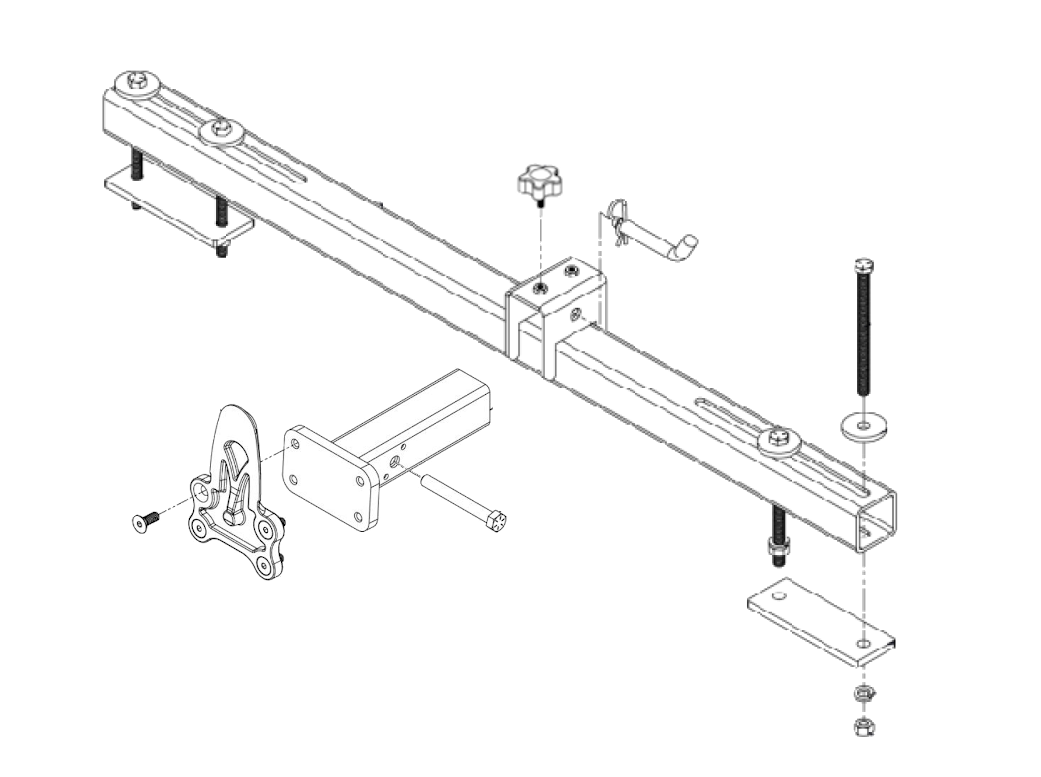 Umount Z-Turn & Stand-On Mower Mount 48″ | Caster Arms | 3/8″ Thick Steel Plates