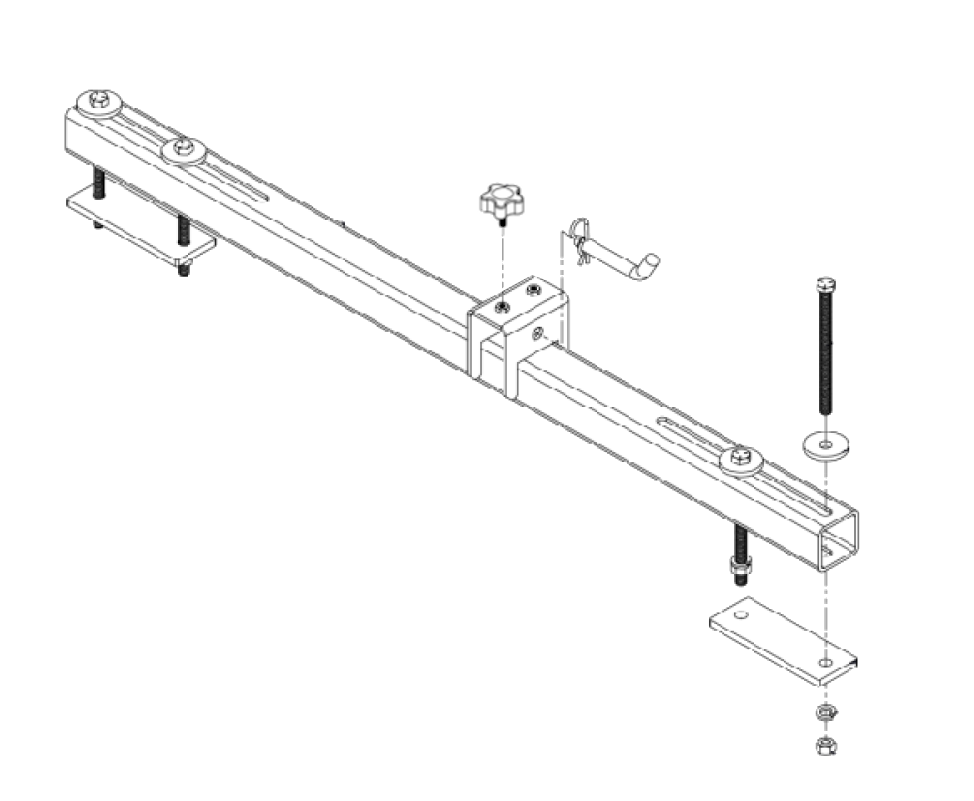 Umount Z-Turn & Stand-On Mower Mount 48″ | Caster Arms | 3/8″ Thick Steel Plates