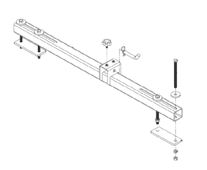 Umount Z-Turn & Stand-On Mower Mount 48″ | Caster Arms | 3/8″ Thick Steel Plates