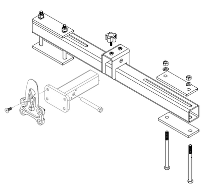 Umount Z-Turn & Stand-On Mower Mount 36″ | 3/8″ Thick Steel Plates | Caster Arms