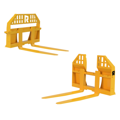 Rockland Pallet Forks | Premium-Grade Tines | Hydraulic Adjustment Option | For Skid Steer