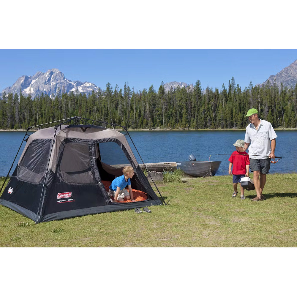 instant tent 4 person Coleman 4Person Cabin Camping Tent wInstant Setup Black 2206916 – Ripping It Outdoors
