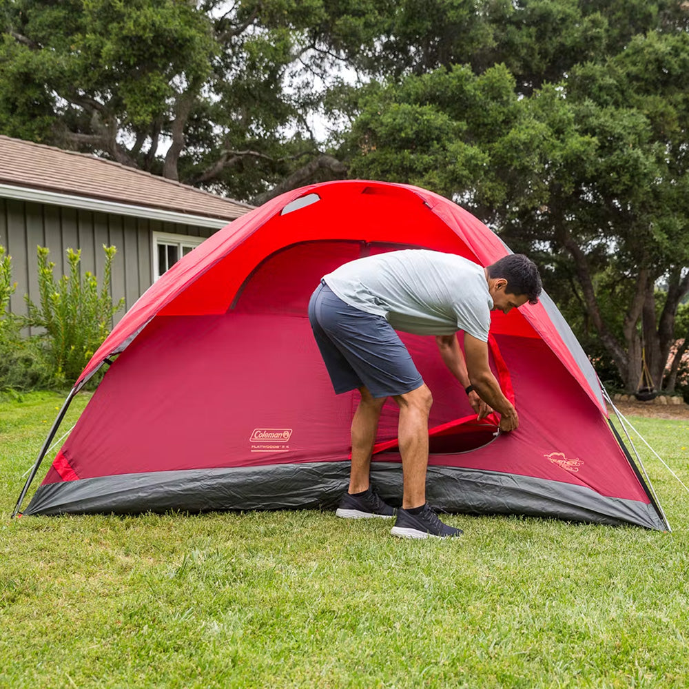 flatwoods 2 tent Coleman 6Person Flatwoods II Lightweight Dome Camping Tent Red 2207385 – Ripping It Outdoors
