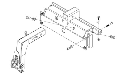 Umount Hustler – FasTrak Zero Turn Mount | 2” Receiver Hook | Bolt-On Installation