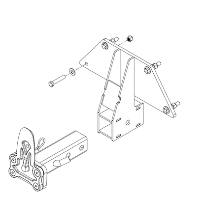 Umount Cub Cadet – 500S, 700S, 900S Mount | 2” Receiver Hook | Bolt-On Installation | Complete Kit For Installation