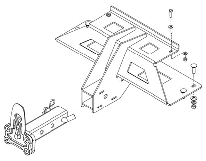 Umount Toro Z Master 2000 & 4000 Series (Gas) | Simple Setup 2″ Receiver Hook | Bolt-On Installation