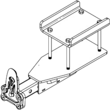 Umount Toro Grandstand HDX Mount | Clamp On The 2” Receiver | No Cutting OR Drilling Required