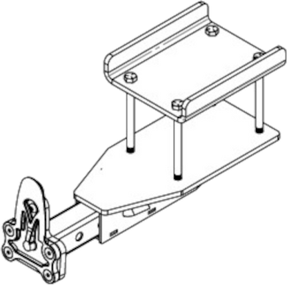 Umount Toro Grandstand HDX Mount | Clamp On The 2” Receiver | No Cutting OR Drilling Required