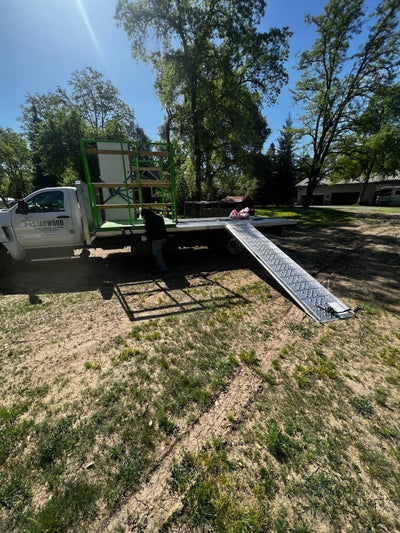 Heavy Duty Ramps Aluminum Walk Ramp | Model 01-26-120-04-WALK-P | Size 10' L x 26