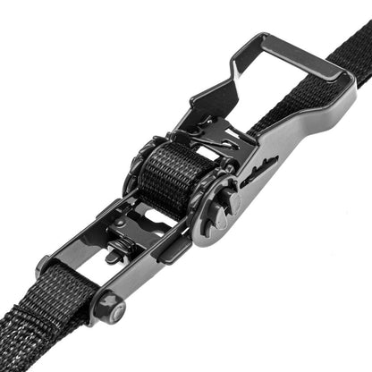 Black Widow Ratchet Tie-Down Straps with S-Hooks (8-Pack) | Model 10RAT-S-8B | 10" x 1" | Capacity 1,000 lb | 4 To 90+ HP | For Motorcycles, ATVs & UTVs