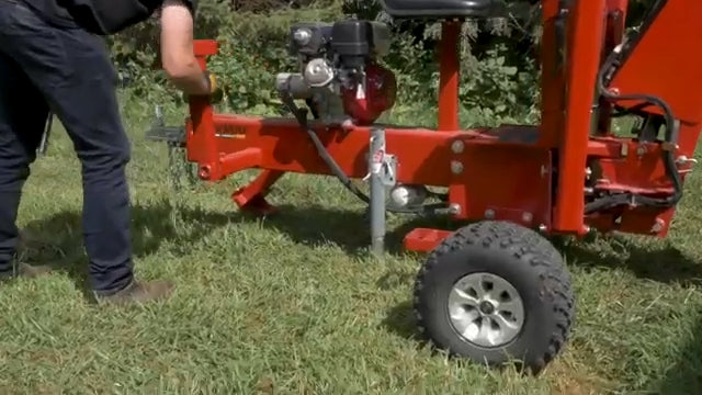 HitchDoc DirtMaster Towable Backhoe | Model KW55 | Digging Depth 78” inches | Horsepower 8.4 HP | For ATVs, UTVs & Small Utility Vehicles