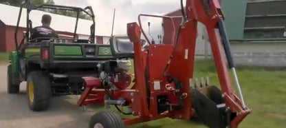 HitchDoc DirtMaster Towable Backhoe | Model KW55 | Digging Depth 78” inches | Horsepower 8.4 HP | For ATVs, UTVs & Small Utility Vehicles