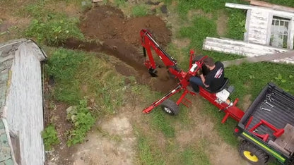 HitchDoc DirtMaster Towable Backhoe | Model KW55 | Digging Depth 78” inches | Horsepower 8.4 HP | For ATVs, UTVs & Small Utility Vehicles