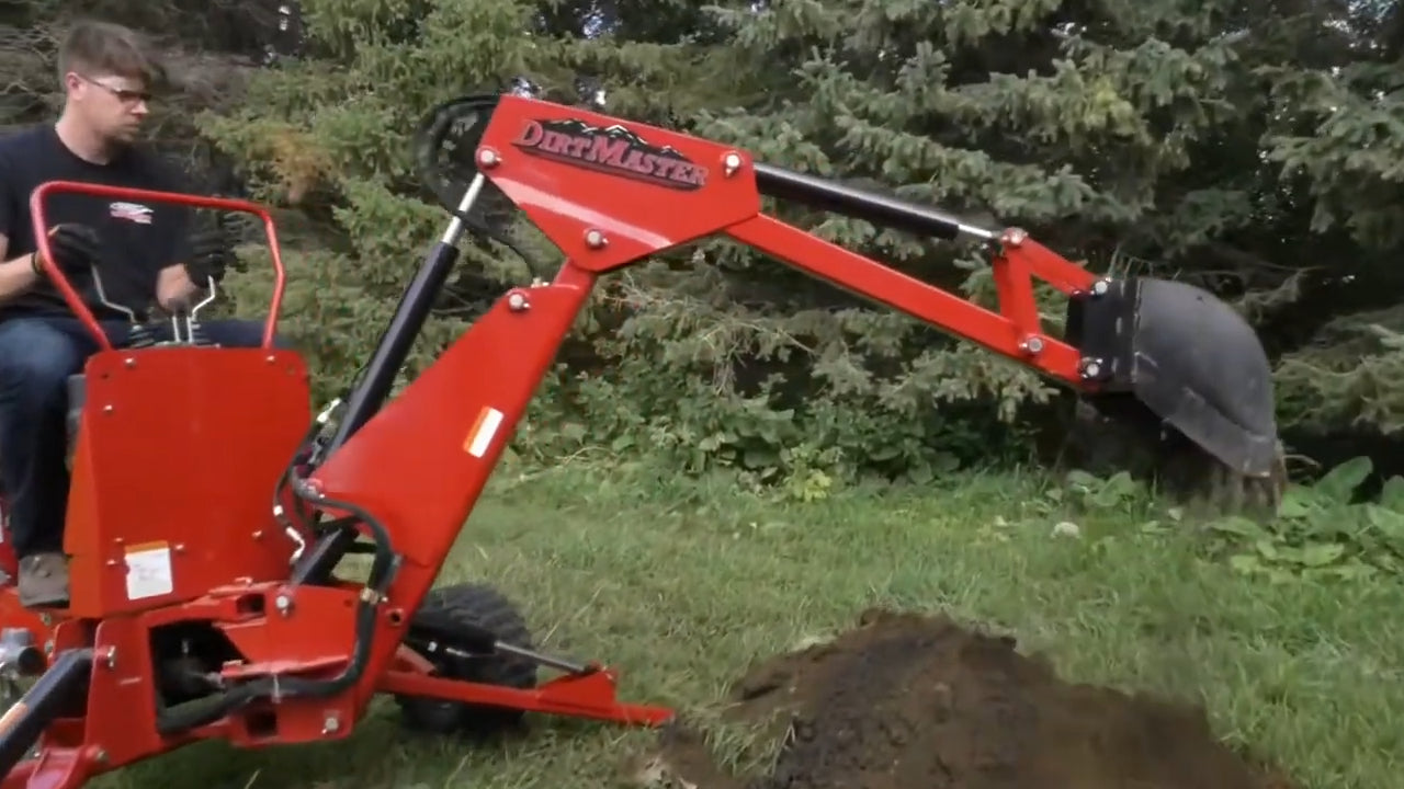 HitchDoc DirtMaster Towable Backhoe | Model KW55 | Digging Depth 78” inches | Horsepower 8.4 HP | For ATVs, UTVs & Small Utility Vehicles