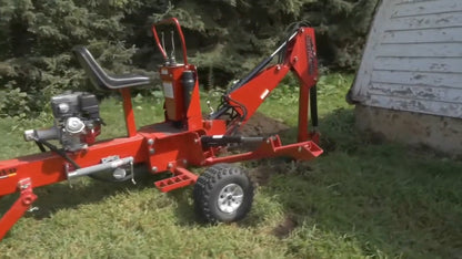 HitchDoc DirtMaster Towable Backhoe | Model KW55 | Digging Depth 78” inches | Horsepower 8.4 HP | For ATVs, UTVs & Small Utility Vehicles