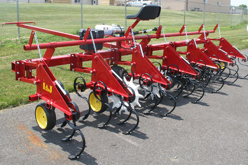 I&J Horse‑Drawn Riding Cultivators | 1, 2, 3, 4, & 6 Row | Shanks 8-21 | 8–20 HP | For Horse-Drawns