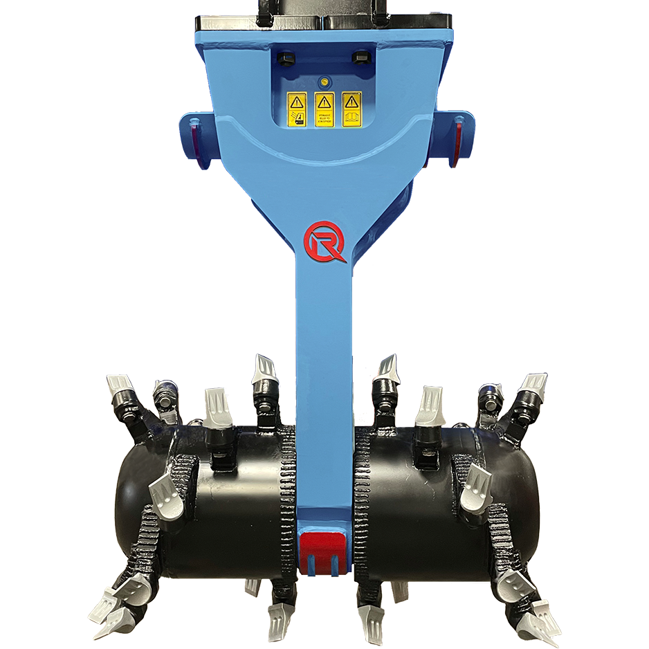 RockZone Soil & Dirt Mixer | Model MXR-D30 LH | Drum Width 53" | 25 To 42 Tons | For Excavator