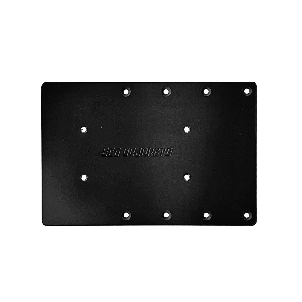 Sea Brackets 12" Straight Trolling Motor Plate for Garmin Force Kraken - Black [SEA2313-BLK]