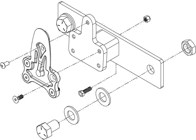 Umount Lesco Pro-Aer/Stinger Quad-Aer Aerator Mount | Heavy-Duty Construction Material | Made From Robust Materials