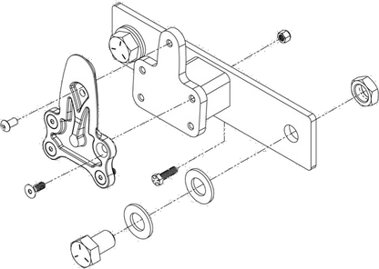 Umount Lesco Pro-Aer/Stinger Quad-Aer Aerator Mount | Heavy-Duty Construction Material | Made From Robust Materials