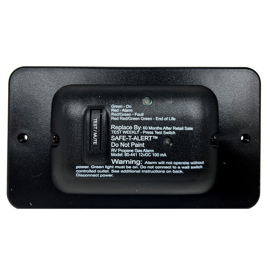 Safe-T-Alert 80 Series Black Propane Gas Alarm - 12V [80-441-BL-TR]
