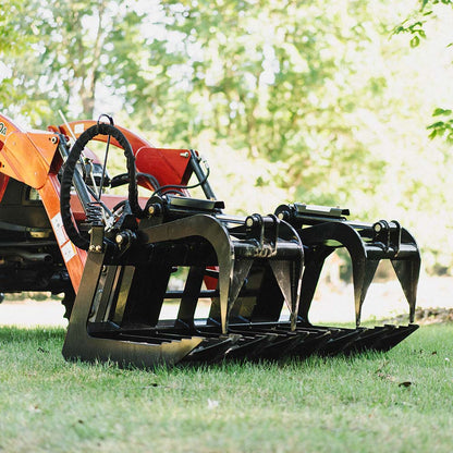 Titan Attachments Standard Root Grapple Bucket | Overall Width 60" & 72" Inches | Hydraulic Flow 11-16 GPM | For Skid Steers