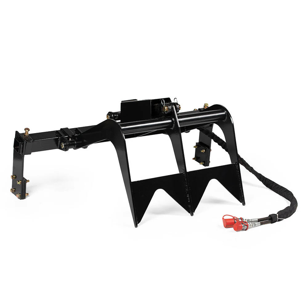Titan Attachments Bolt-On Grapple | Adjustable 48″–84″ Width | 30″ Jaw Opening | 3,000 PSI Cylinder | 10–20 GPM | For Skid Steer