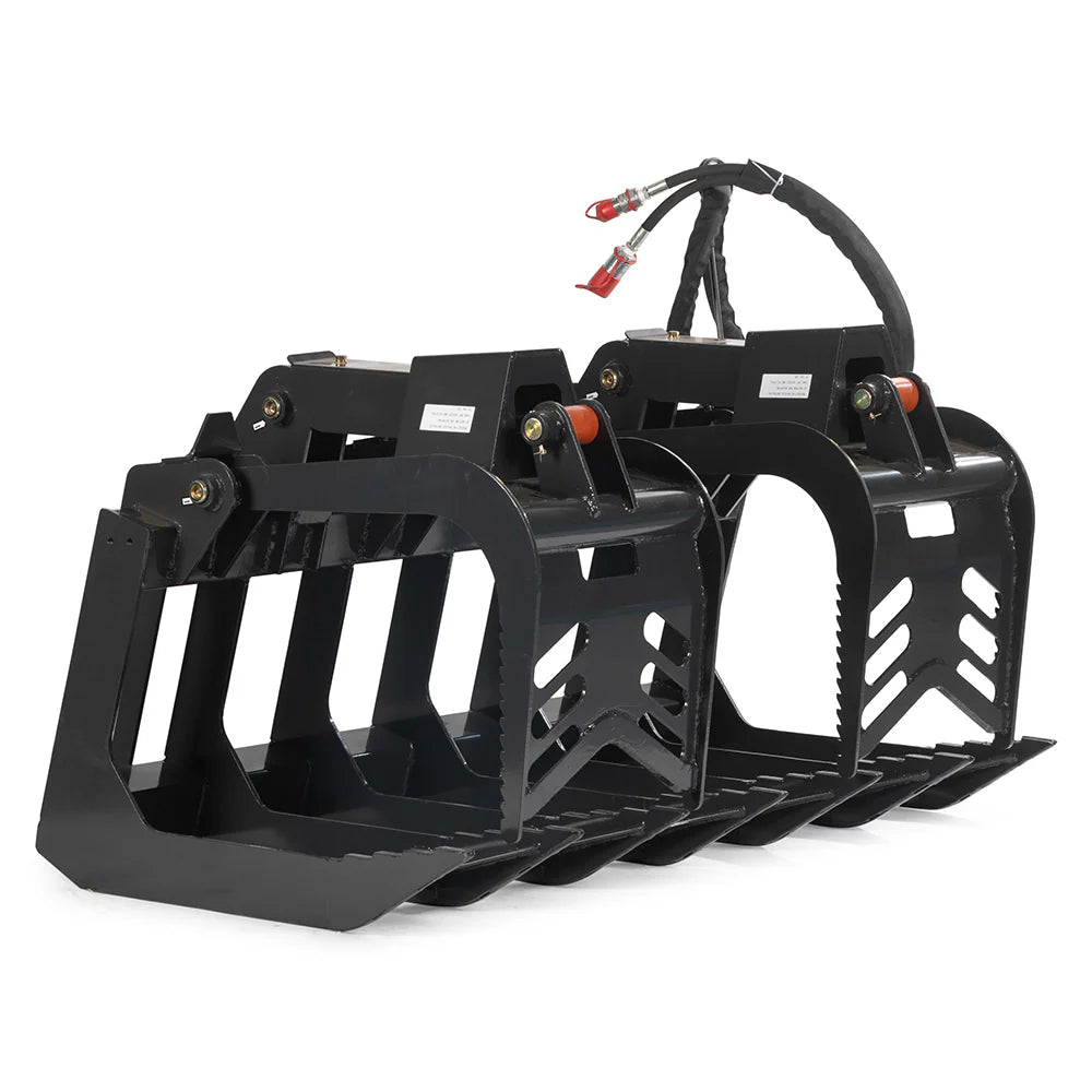 Titan Attachments Grade 50 Root Grapple Bucket | Standard Series | Overall Width 60" & 72" inches | Hydraulic Flow 11-20 GPM | For Skid Steer