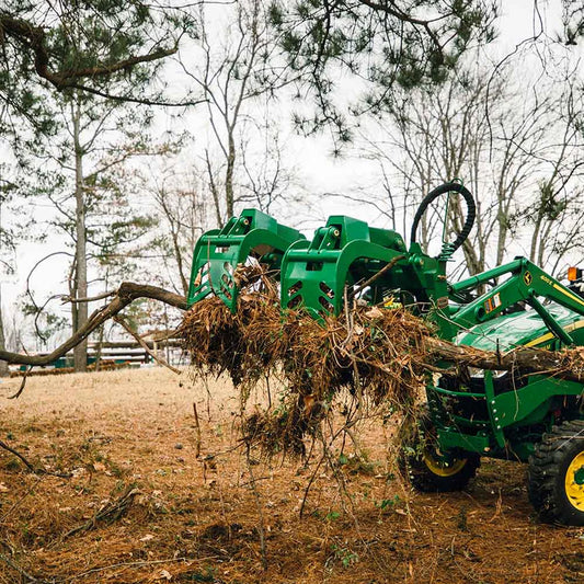 Titan Attachment Root Grapple Bucket | Grade 50 Standard Series | Working Width 60" or 72" | Load Capacity 2,500 lb. | Fits John Deere Tractors