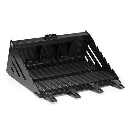Titan Attachments Skeleton Rock Bucket With Teeth | 40.5" Width | 2.5" Tine Spacing | Oil Flow 8–13 GPM | For Mini Skid Steers