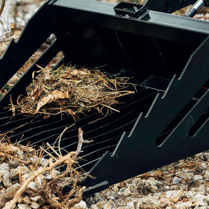 Titan Attachments Skeleton Rock Bucket With Teeth | 40.5" Width | 2.5" Tine Spacing | Oil Flow 8–13 GPM | For Mini Skid Steers