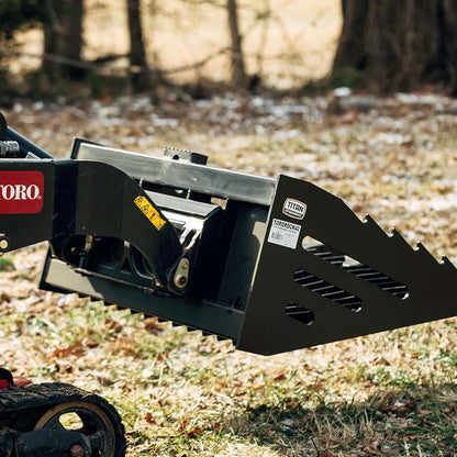 Titan Attachments Skeleton Rock Bucket With Teeth | 40.5" Width | 2.5" Tine Spacing | Oil Flow 8–13 GPM | For Mini Skid Steers