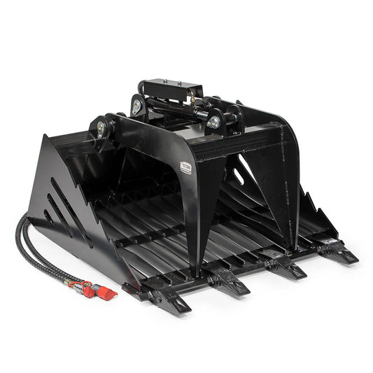 Titan Attachments Skeleton Rock Grapple Rake | Overall Width 40.5" inches | Hydraulic Flow 11-20 GPM | For Mini Skid Steer