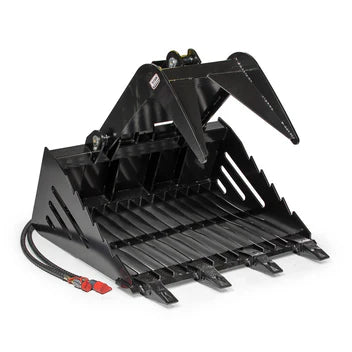 Titan Attachments Skeleton Rock Grapple Rake | Overall Width 40.5 inches | Hydraulic Flow 11-20 GPM | For Mini Skid Steer