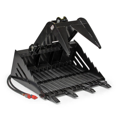 Titan Attachments Skeleton Rock Grapple Rake | Overall Width 40.5" inches | Hydraulic Flow 11-20 GPM | For Mini Skid Steer