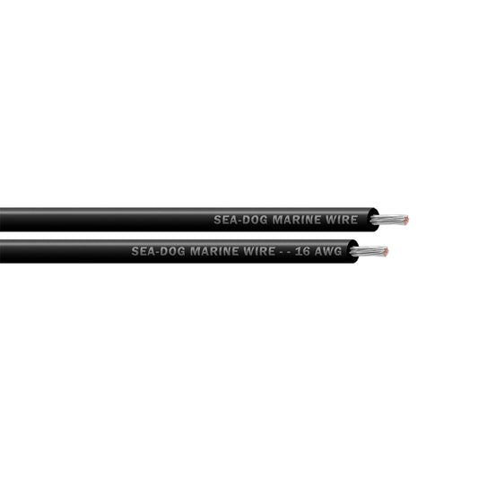 Sea-Dog 16 AWG Black Primary Wire - 100' [8016012]