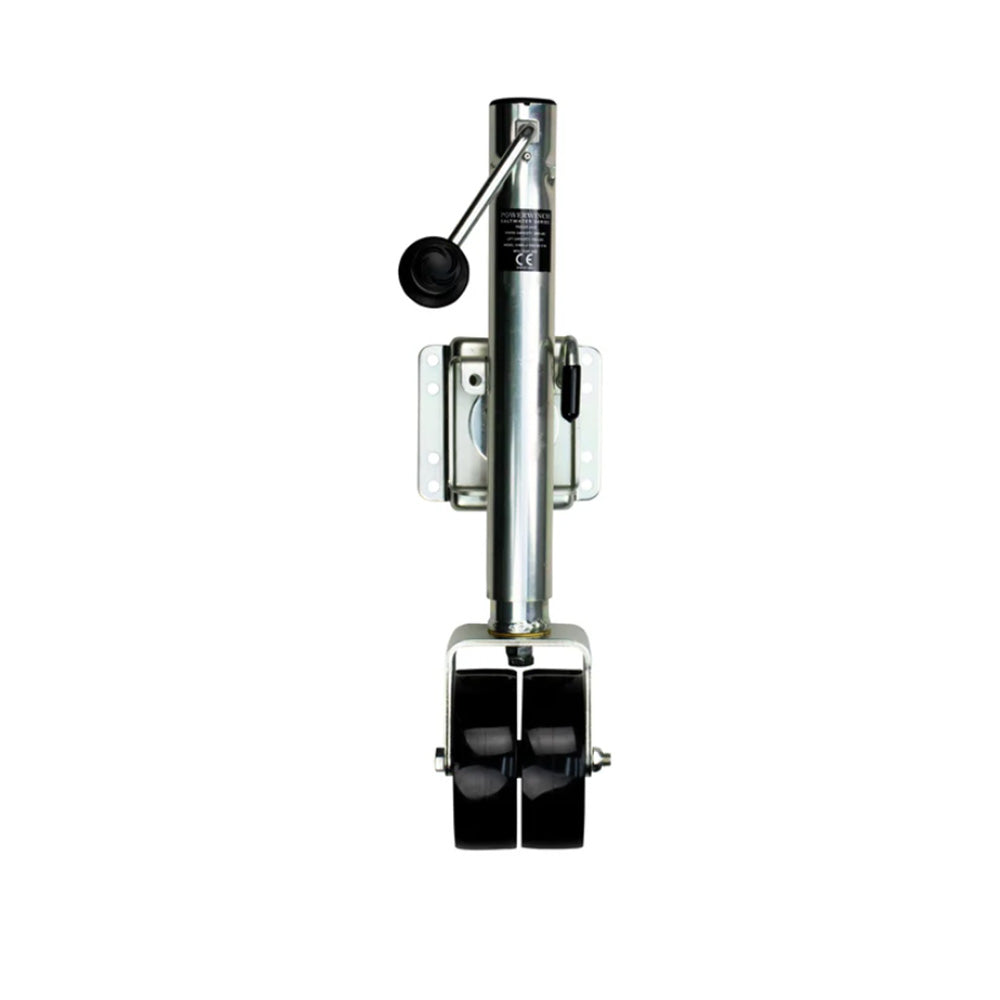 Powerwinch Saltwater Series Jack - 1500lb, Weld-On, Double Wheel, Zinc 500+ HR Salt Spray [21600-J-1500-W2-Z-R]