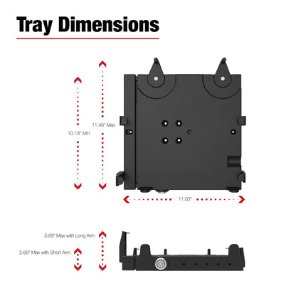 RAM Mount RAM No-Drill Laptop Mount f/'05-26 Nissan Frontier + More [RAM-VB-154-SW3]